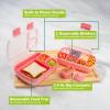 imageTasty 2Piece Snack ampamp Bento Box Set Includes Lunch Box ampamp Snack Box Portable Food Storage with BuiltIn Phone Stand Carry Handles Pink