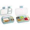 imageTasty 2Piece Snack ampamp Bento Box Set Includes Lunch Box ampamp Snack Box Portable Food Storage with BuiltIn Phone Stand Carry Handles Aqua