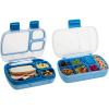 imageTasty 2Piece Snack ampamp Bento Box Set Includes Lunch Box ampamp Snack Box Portable Food Storage with BuiltIn Phone Stand Carry Handles Blue