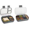 imageTasty 2Piece Snack ampamp Bento Box Set Includes Lunch Box ampamp Snack Box Portable Food Storage with BuiltIn Phone Stand Carry Handles Gray