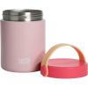 imageTasty Food Jar with Folding Handle Portable Snack Travel or Lunch Container Stainless Steel Insulated Vacuum with LeakProof Lid Keeps Food Hot or Cold for Hours 15Ounce PinkPink