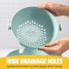 imageTasty 2in1 Swing Bowl Colander BuiltIn Strainer Basket with Handle Kitchen Hack for Rinsing and Draining for Fruits Vegetables and Pasta 21Quart Bowl  19Quart Strainer Aqua
