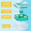 imageTasty Stackable Bento Box 37 oz Base with Removable Toppings Tray ampamp Sauce Cup Includes Knife ampamp Spork EasyLatch Lid Dishwasher Safe Aqua